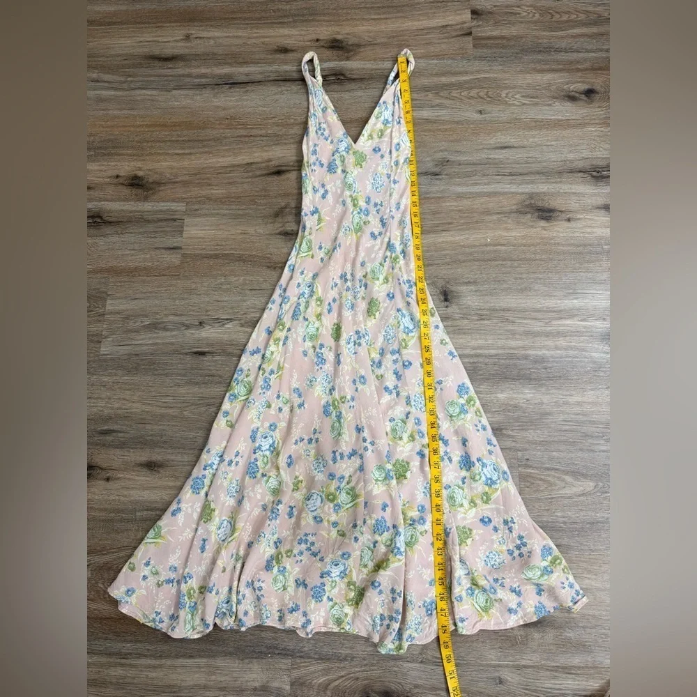 ZARA FLORAL PRINT V-NECK MIDI DRESS SIZE XS BLOGGER FAVORITE